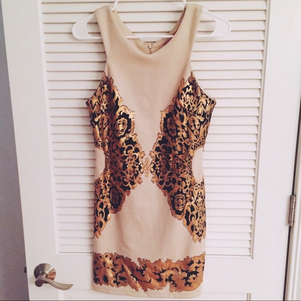 Cream & Gold Akira Dress